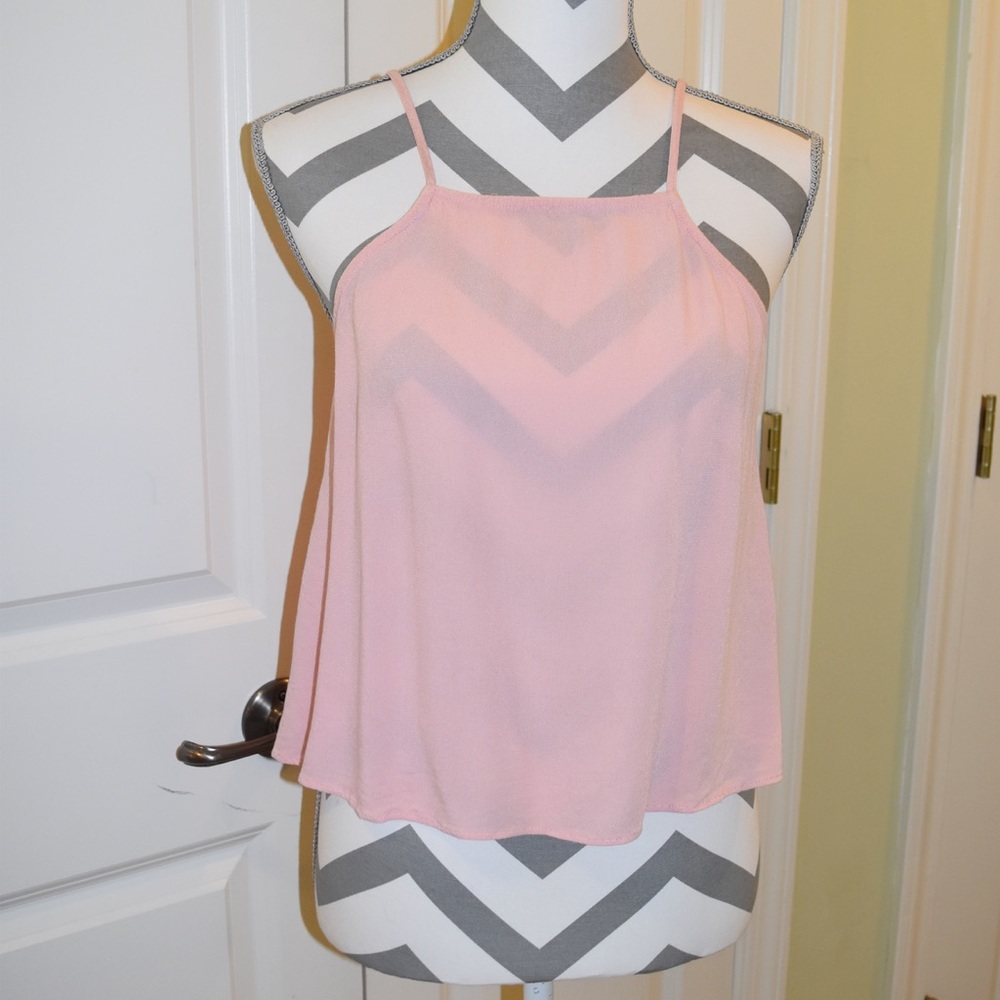 Kendall and Kylie Light pink crop tank top medium